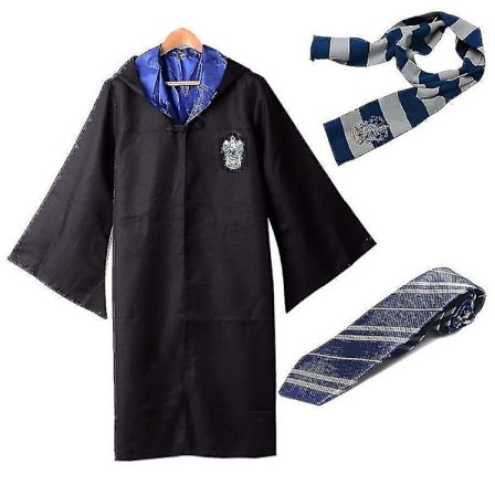 Harry Potter Gryffindor Slytherin Robe Kappe Slips Kostyme Skjerf -