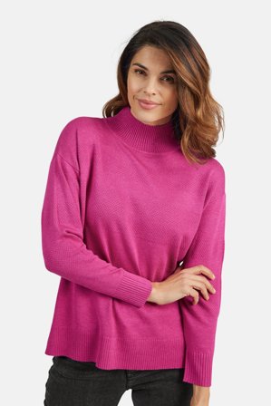 JENSEN - Strik - Fuchsia Pink Melange