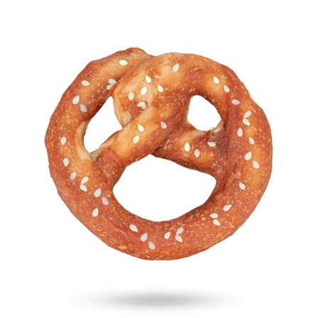 Trixie - Denta Fun Pretzel med andebryst 40g - Matskåler, Hundegobiter & Tyggeben til hund & katt på Doggie.no - Hundegodbiter, Tyggebein & matskåler