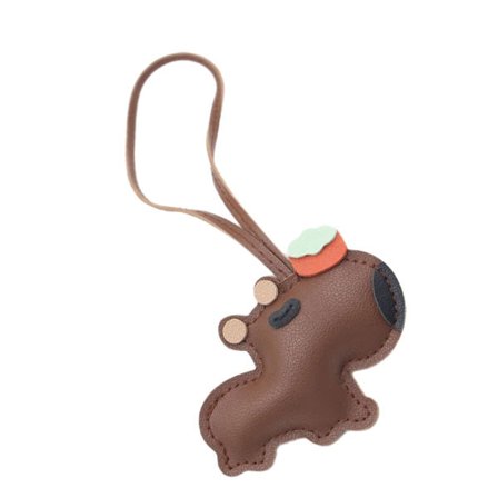 Trendy Capybaras Nøkkelring Mykt Syntetisk Lær Laget For Sensitiv Hud Kompakt Dekorasjon For Nøkler Og Vesker