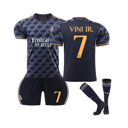 Real Madrid 2023/24 bortatröja Vini JR. No.7 Fotbollströja Kit 22(130-135CM)