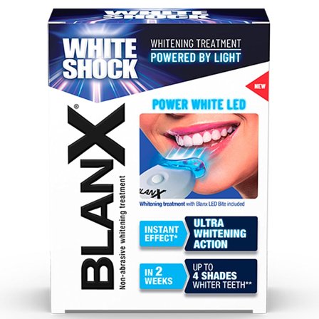 BlanX White Shock Power White Treatment Tube + LED Bite 30 ml, Medicin & Pleje, Mund & Tandpleje, Tandpasta