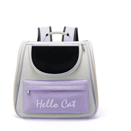 Sød sammenklappelig kapsel-rygsæk til små, mellemstore katte, hvalpe, hunde, transparent, ventilerende, varmebestandig bæretaske