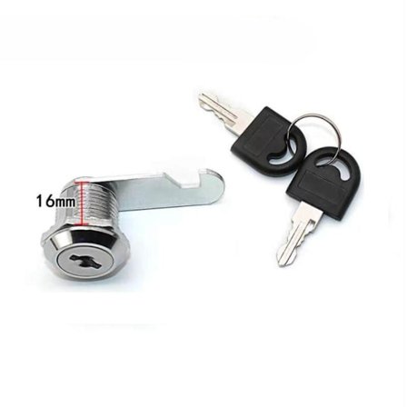 Knastlås Kabinetlås 16MM HAKKET