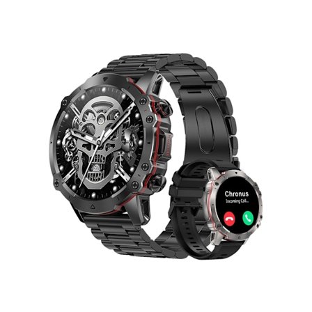 Smartwatch Ak56-Sort Bluetooth Stemmeopkald Herre Vandtæt Sort