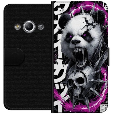 Yhteensopiva Lompakkokotelo Samsung Galaxy Xcover 3 Pimeä Panda Pääkallo Brutalistisella Kaupunki Taiteen Tyylillä