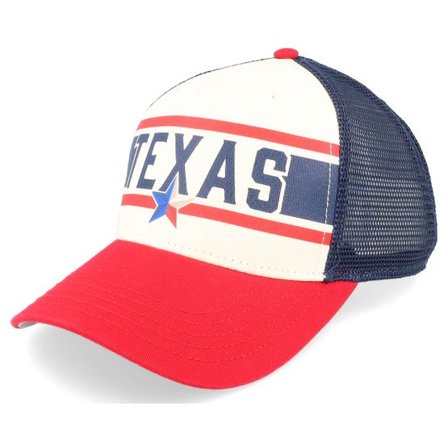 American Needle - Röd trucker Keps - Texas Sinclair Ivory/Red/Navy Trucker @ Hatstore
