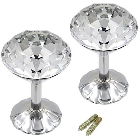 Et par ekstra store 60mm glas krystal gardin holdbacks slips