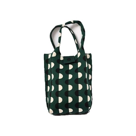 Stickad handväska tygväska 4 4 4