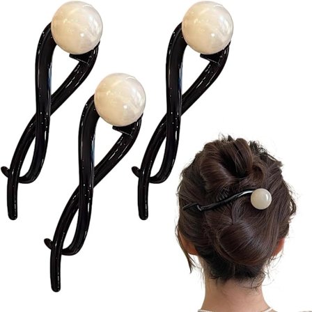 2024 Nye Hårklemmer, 3 stk. Perleklemmer, Hårklemmer, Elegante Mote Hårklemmer, Tilbehør