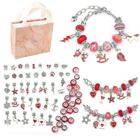 Charm Armbåndsfremstillingskit DIY Håndværk Smykke Gaveæske Til Børn Piger Teenagere