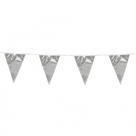 Flaggbanderoll metallic silver - flera storlekar 10x15 cm