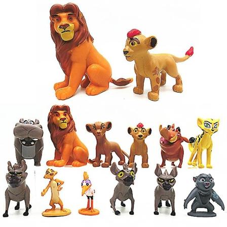 12 stk Disney Løvernes Konge Løvevagten Actionfigurer Legetøj Simba Timon Pumbaa PVC Badelegetøj Børn Julegaver