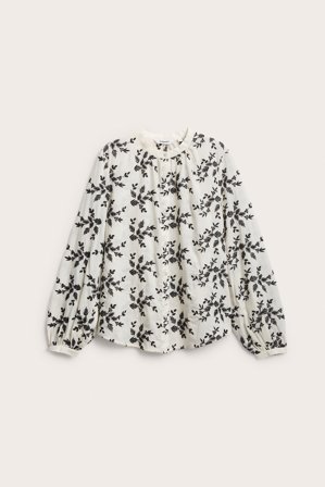 Kappahl | Blus med brodyr | Offwhite