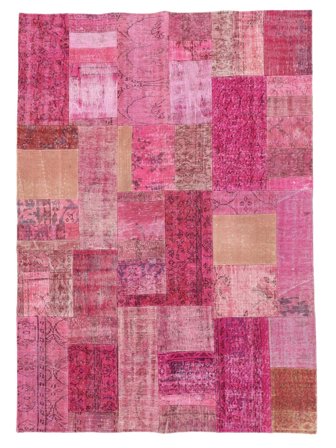 Tapis Patchwork 173X243 Rouge Foncé/Rouge (Laine, Turquie)