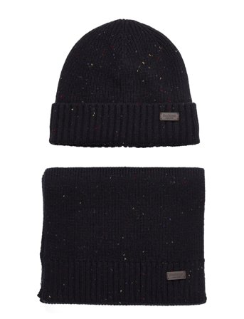 Barbour Barbour Car F Beanie/Scarf Gift Set - Black - ONE SIZE
