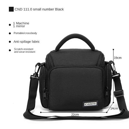 Caden Casual speilløs kamera skulderreim Anti-seismisk DSLR kameraveske Nylon Vanntett kameraveske CN1.0 small black
