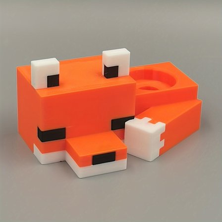 1 stk. Pixel Fox Smartwatch Ladestativ med 3D-overflate - Kompatibel med Samsung & Apple Watch Series 1-9, SE