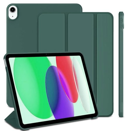 Etui til iPad (A16) 11 2025 11. generation /10. generation 10.9 2022 Tri-fold Stativ Flip Cover med Blød TPU Bagside Mørk Grå