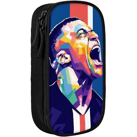 #7 Mbappe #10 Penalhus med stor kapacitet til kontor og skole, stor opbevaring, taske, pose, holder, æske, makeup-taske BD-0033-WELLNGS