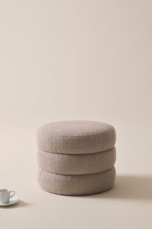 Jotex - Sittepuff Diameter 50 Cm Greige - TRIBUS - Kjøp Sittepuffer hos Jotex