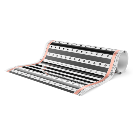 Ebeco Foil 48 V Gulvvarmefolie 48V, 1 m, 80 W/m² 43 cm x 1 m, Varme