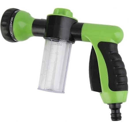 Dww-Sprøytepistol for hageslange med beholder for såpe eller grønt gjødsel - Jet Wash - Tilbehør for vanning - 8 sprøytemønstre