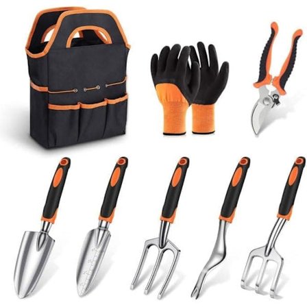 8-delt havesætsæt – Komplet haveredskab med opbevaringstaske | Perfekt havegave