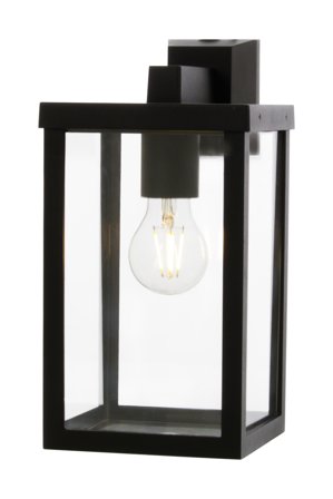 Aneta Lighting ARENDAL vegglampe liten, svart, arm, ned, utendørs IP44