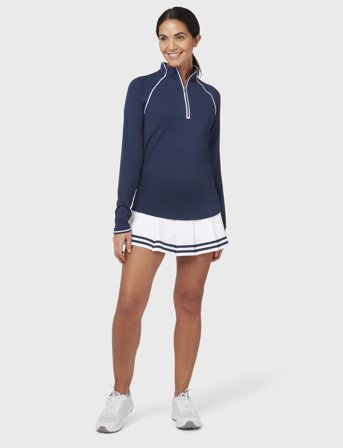 Original Penguin Golf Solid 1/4 Zip Sun Protection Top - Blue - M