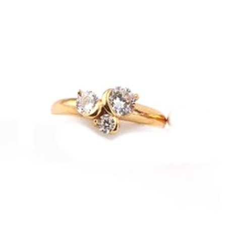 18K Guldfyllda Guld gulddoublé Filled CZ Ring