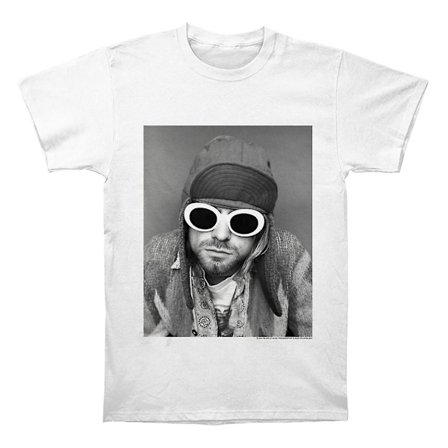 Kurt Cobain Solglasögon Photo White T-shirt