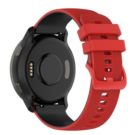 Huawei Watch GT Runner / Watch Buds / Watch 3 Pro klockarmband i silikon med dubbla färger - Röd / Svart
