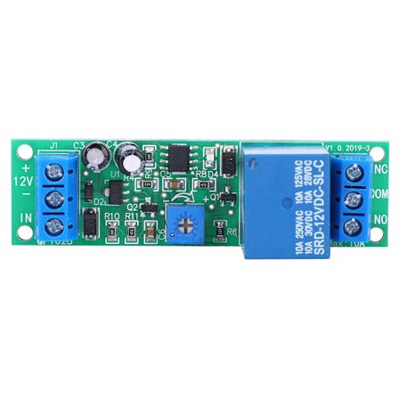 Forsinkelsesrelæ Timer Modul med Strømforsyning Anti-tilslutningsbeskyttelse Elektriske Forsyninger