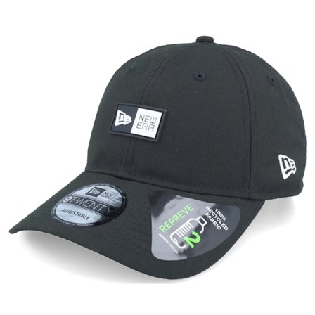 New Era - Recycled 9TWENTY Black Dad Cap Unconstructed Black Cap - @ Hatstore