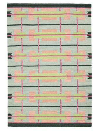 Sigrid 160X230 Grün/Mehrfarbig Wollteppich