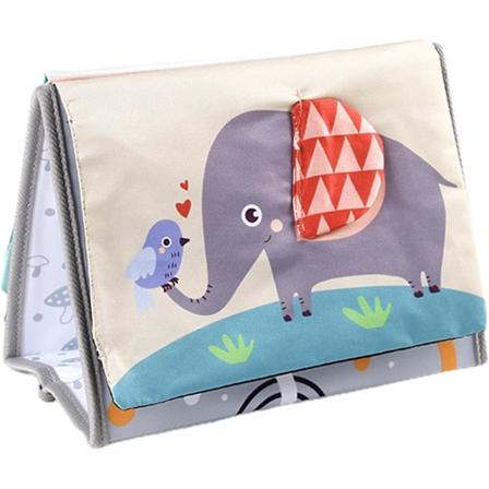 Myke stoffbøker for babyer | Sansestimulerende pedagogiske babybøker for 0-36 måneder Elephant