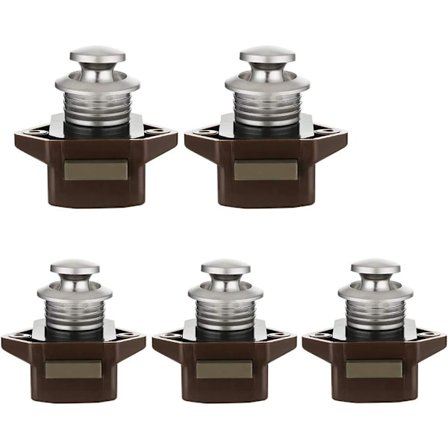 Set med 5 tryckknappslås utan nyckel för skåp, skåp och garderober