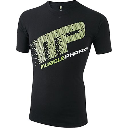 Muscle Pharm 2016 Crew Neck 'pixel' logotyp bomull Sport T-shirt Herr Träning Gym Fitness T-shirt
