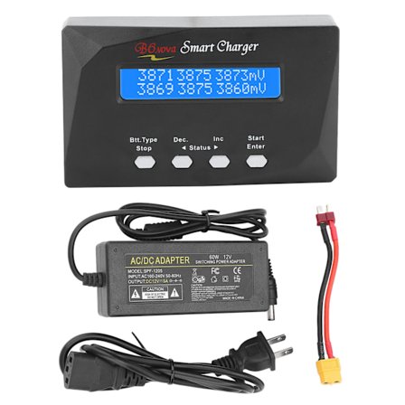 Drone Batterilader 60W Svart RC Batterilader Sett for LiPo LiIon LiFe NiCd NiMH AC100‐240V