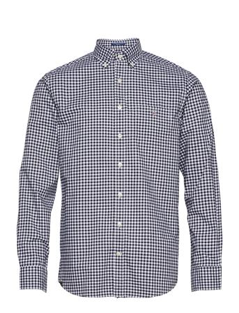 Reg Broadcloth Gingham Bd Skjorte Casual Blå GANT