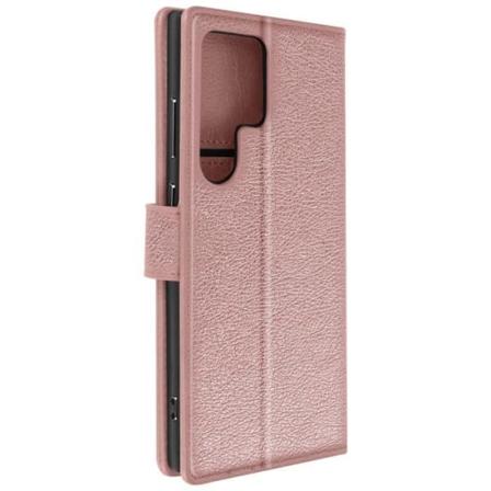 Etui til Samsung Galaxy S24 Ultra - AVIZAR - Chesterfield Series - Pung- og videostativ - Pink Rosa