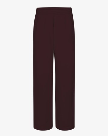 Organic Straight Leg Sweatpants - Oxblood Red S