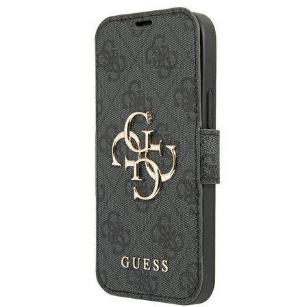 Guess GUBKP13X4GMGGR iPhone 13 Pro Max 6,7" grå/grå bok 4G Big Metal Logo