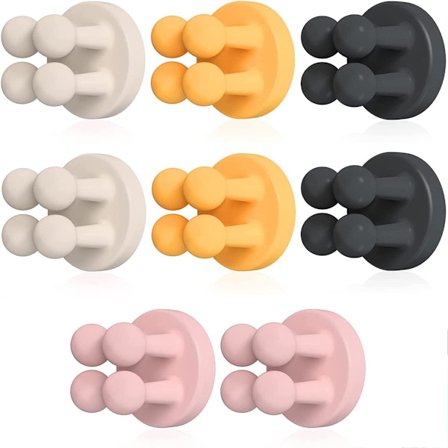 8-pack silikon tandborsthållare multifunktionell krok vattentät