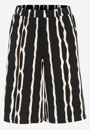 Cellbes of Sweden - Korte culottebukser i sort / mønstret til damer i størrelse 34/36