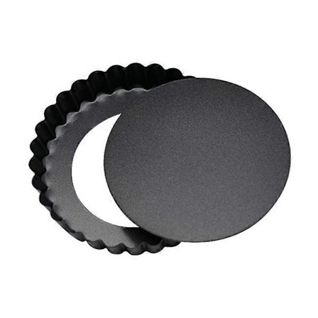 3 stk. Live Bottom Bageplade Mini Tærteform Grillpande til Ovn Mini Tærteforme Pizzaovnstilbehør Brødbageplade Sort, 4 tommer