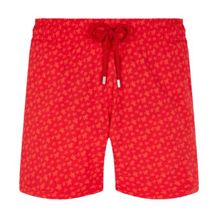 Vilebrequin Moorise Swim Shorts Micro Round Turtles Rød, Herre Badeshorts