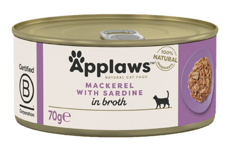 Applaws - Kattebokser Makrell/sardin 70 g - Katt - Kattefôr & kattemat - Våtfôr og våtmat - ZOO.no