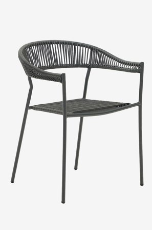 Kave Home - Käsinojalliset tuolit Futadera, 4/pakk. - Harmaa - Ruokapöydän tuolit - - Homeroom